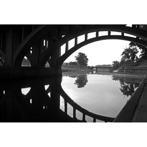 Under the Bridge Gold Ornate Wood Framed Art Print with Double Matting by Putman, Tammy