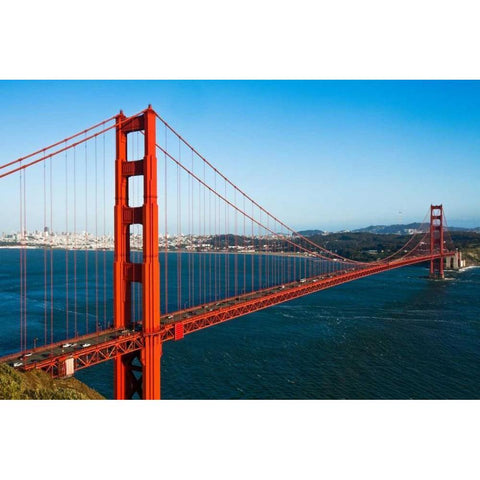 Golden Gate I Gold Ornate Wood Framed Art Print with Double Matting by Stefko, Bob