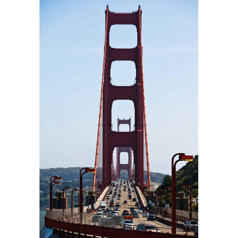 Golden Gate III Black Modern Wood Framed Art Print with Double Matting by Stefko, Bob