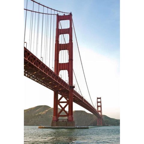 Golden Gate IV White Modern Wood Framed Art Print by Stefko, Bob