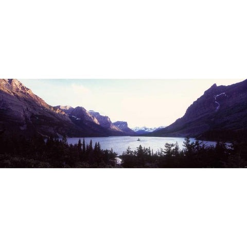 Glacier National Park II Black Modern Wood Framed Art Print with Double Matting by Stefko, Bob