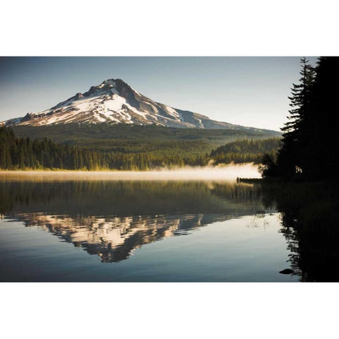 Mt. Hood in Summer II Black Modern Wood Framed Art Print with Double Matting by Stefko, Bob