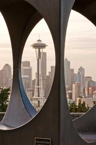 Kerry Park II White Modern Wood Framed Art Print with Double Matting by Stefko, Bob