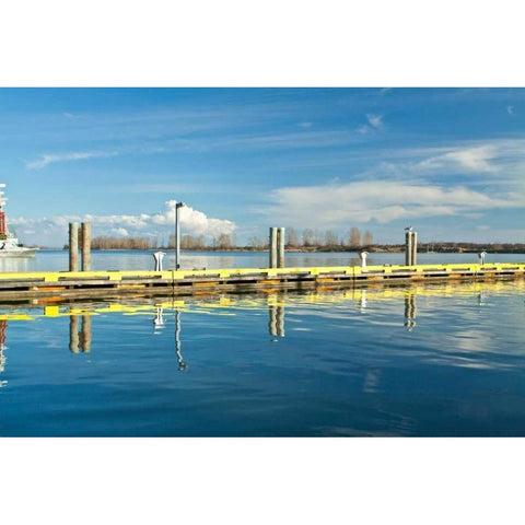 Steveston Scenic VI Gold Ornate Wood Framed Art Print with Double Matting by Styber, Dana