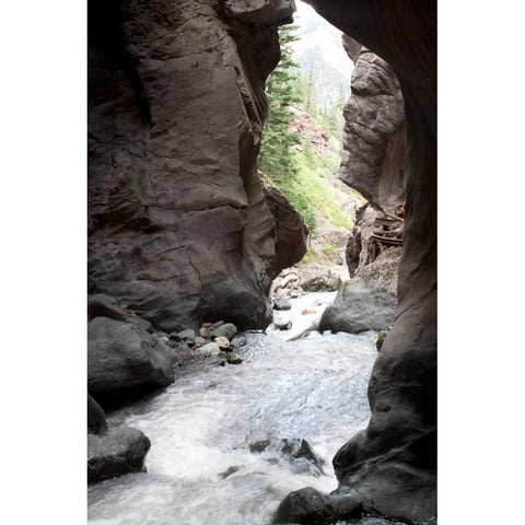 Box Canyon II White Modern Wood Framed Art Print by Styber, Dana