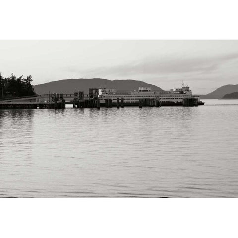 San Juan Ferry Dock II Gold Ornate Wood Framed Art Print with Double Matting by Styber, Dana