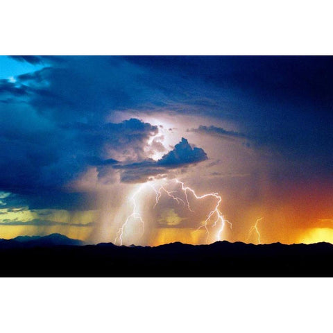 Evening Storm Black Modern Wood Framed Art Print by Taylor, Douglas