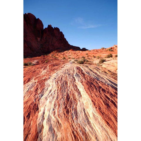 Fiery Sandstone White Modern Wood Framed Art Print by Taylor, Douglas