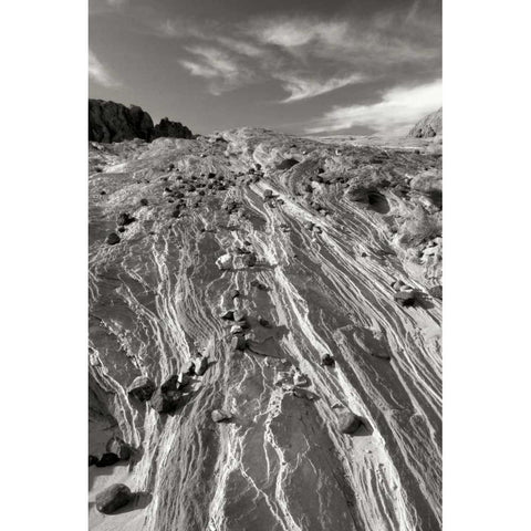 Apache Sandstone BW White Modern Wood Framed Art Print by Taylor, Douglas