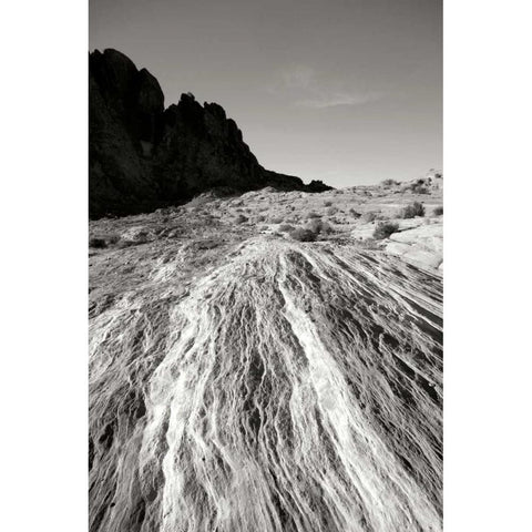 Fiery Sandstone BW White Modern Wood Framed Art Print by Taylor, Douglas