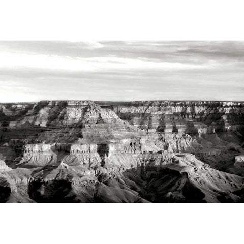 Grand Canyon Dawn I BW Black Modern Wood Framed Art Print with Double Matting by Taylor, Douglas