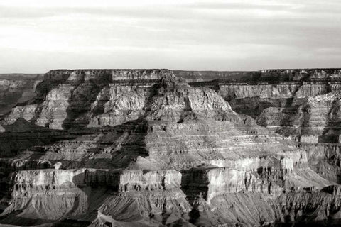 Grand Canyon Dawn III BW Black Ornate Wood Framed Art Print with Double Matting by Taylor, Douglas