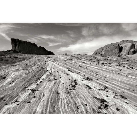 Sands of Time I BW White Modern Wood Framed Art Print by Taylor, Douglas