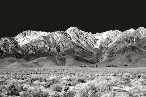 Sierra Nevada Mountains I BW White Modern Wood Framed Art Print with Double Matting by Taylor, Douglas