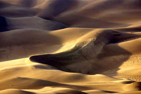 Great Sand Dunes I White Modern Wood Framed Art Print with Double Matting by Taylor, Douglas