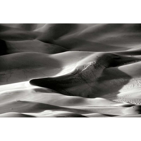 Great Sand Dunes I BW Gold Ornate Wood Framed Art Print with Double Matting by Taylor, Douglas