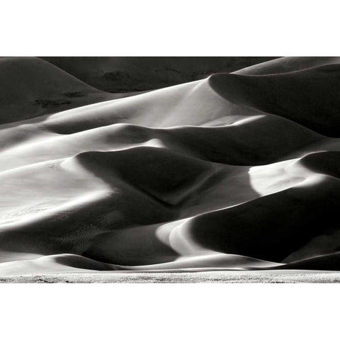 Great Sand Dunes II BW Gold Ornate Wood Framed Art Print with Double Matting by Taylor, Douglas