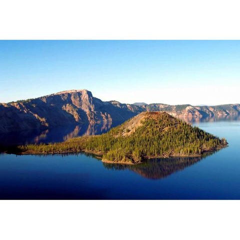 Crater Lake I Gold Ornate Wood Framed Art Print with Double Matting by Taylor, Douglas