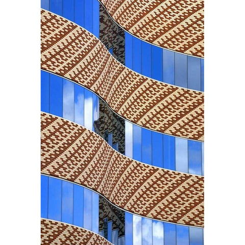 Brick and Glass I White Modern Wood Framed Art Print by Taylor, Douglas