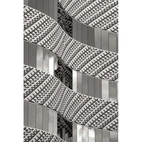 Brick and Glass I BW Black Modern Wood Framed Art Print with Double Matting by Taylor, Douglas