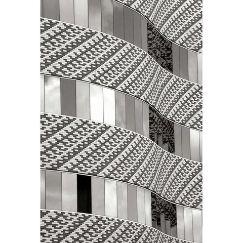 Brick and Glass II BW White Modern Wood Framed Art Print by Taylor, Douglas