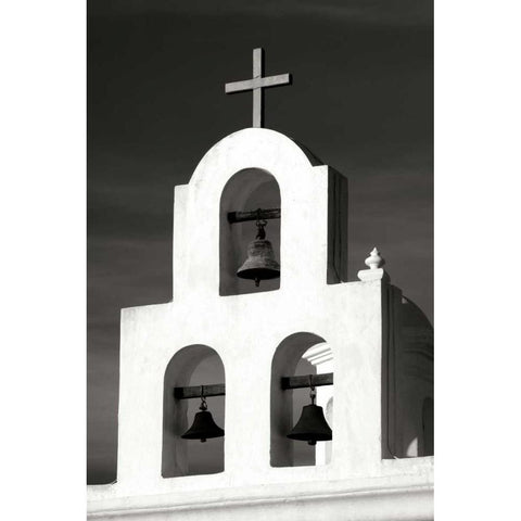 Mission Bells II BW White Modern Wood Framed Art Print by Taylor, Douglas