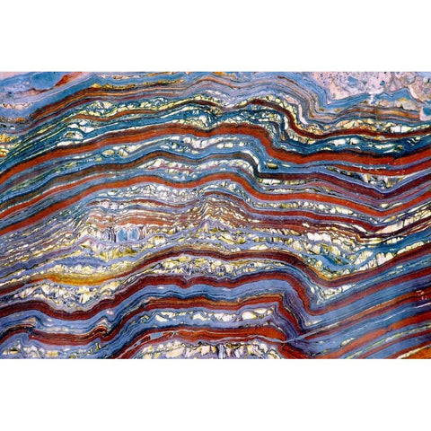 Banded Iron I Black Modern Wood Framed Art Print with Double Matting by Taylor, Douglas