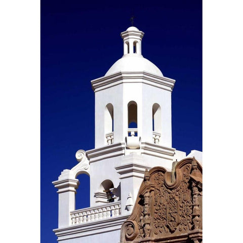 West Bell Tower Gold Ornate Wood Framed Art Print with Double Matting by Taylor, Douglas