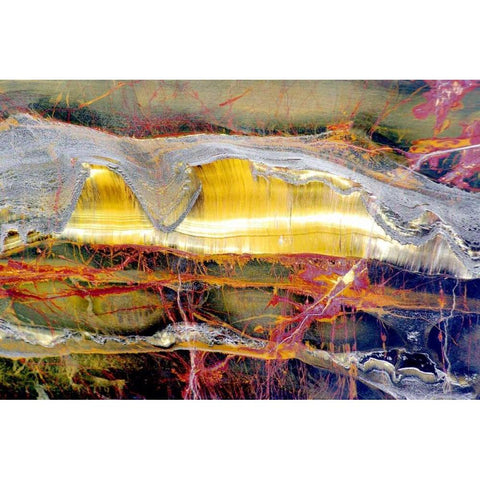 Marra Mamba Minerals Gold Ornate Wood Framed Art Print with Double Matting by Taylor, Douglas