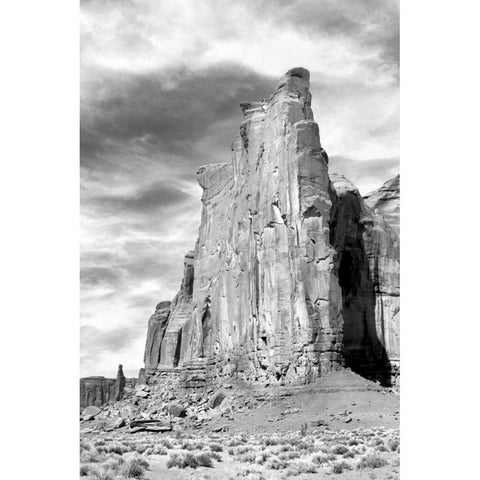 Monument Valley I BW Gold Ornate Wood Framed Art Print with Double Matting by Taylor, Douglas