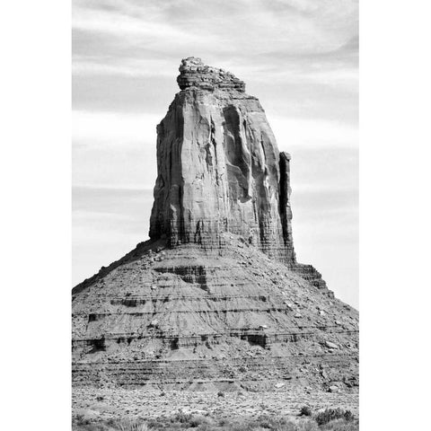 Monument Valley II BW Gold Ornate Wood Framed Art Print with Double Matting by Taylor, Douglas