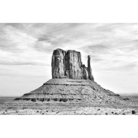 West Mitten BW White Modern Wood Framed Art Print by Taylor, Douglas