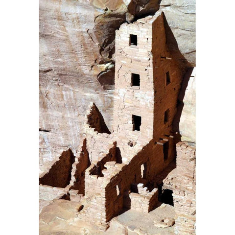 Square Tower House Black Modern Wood Framed Art Print with Double Matting by Taylor, Douglas