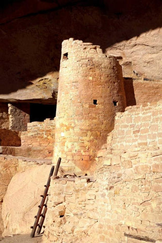 Cliff Palace Detail II White Modern Wood Framed Art Print with Double Matting by Taylor, Douglas