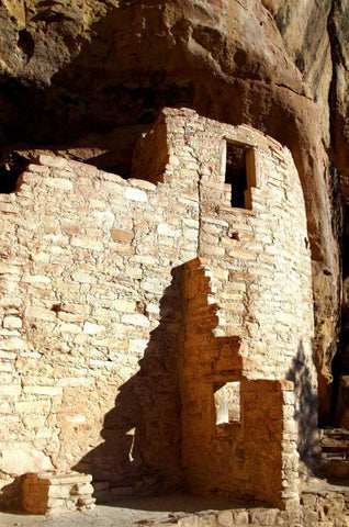 Cliff Palace Detail III White Modern Wood Framed Art Print with Double Matting by Taylor, Douglas