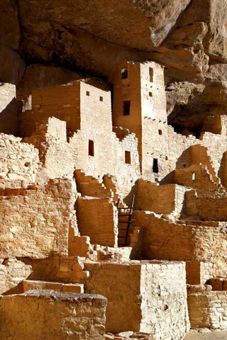 Cliff Palace Detail IV White Modern Wood Framed Art Print with Double Matting by Taylor, Douglas