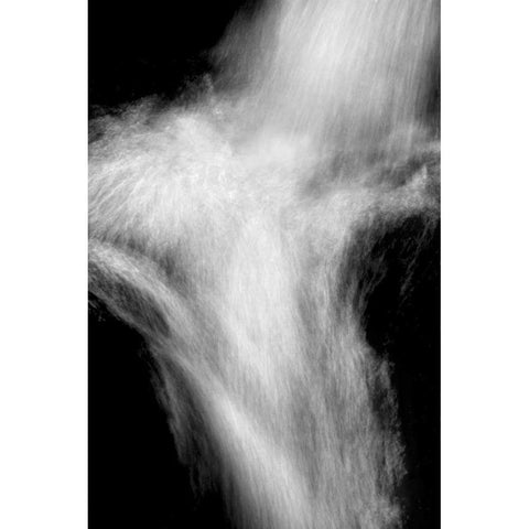 Falling Water III BW White Modern Wood Framed Art Print by Taylor, Douglas