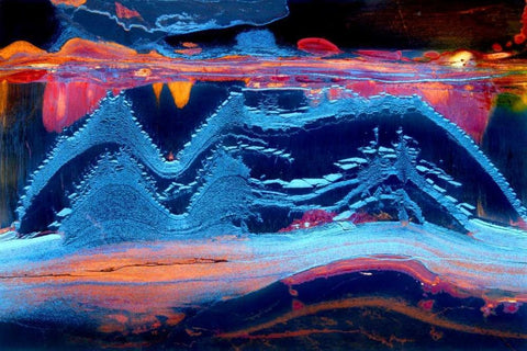 As the Dragon Stirs II White Modern Wood Framed Art Print with Double Matting by Taylor, Douglas