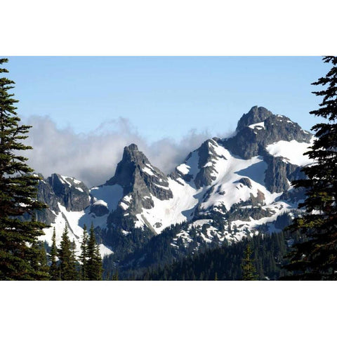 Goat Island Mountain Black Modern Wood Framed Art Print with Double Matting by Taylor, Douglas