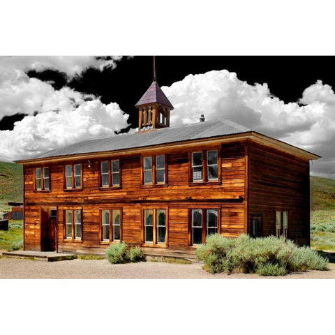 Abandoned Schoolhouse White Modern Wood Framed Art Print by Taylor, Douglas