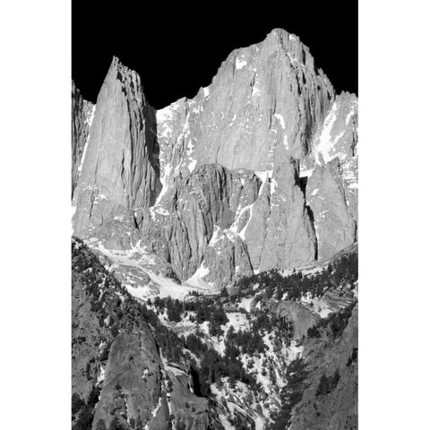 Morning on Mt. Whitney I BW Gold Ornate Wood Framed Art Print with Double Matting by Taylor, Douglas