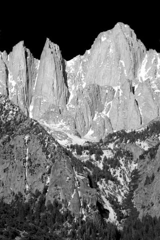 Morning on Mt. Whitney II BW Black Ornate Wood Framed Art Print with Double Matting by Taylor, Douglas