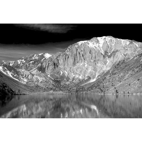 Convict Lake BW Gold Ornate Wood Framed Art Print with Double Matting by Taylor, Douglas