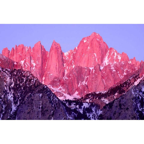 Alpenglow at Dawn White Modern Wood Framed Art Print by Taylor, Douglas