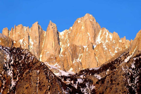 Mt. Whitney Morning Light Black Ornate Wood Framed Art Print with Double Matting by Taylor, Douglas