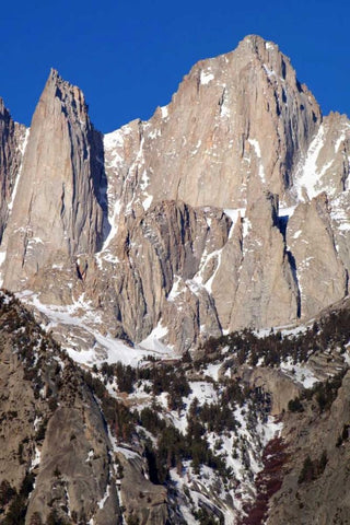 Mt. Whitney Portrait I White Modern Wood Framed Art Print with Double Matting by Taylor, Douglas