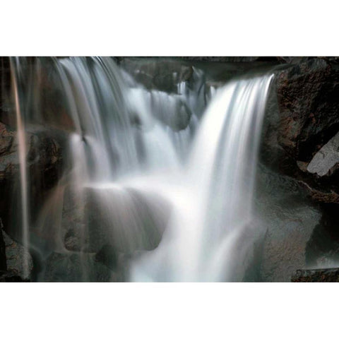 Falling Water I Black Modern Wood Framed Art Print with Double Matting by Taylor, Douglas