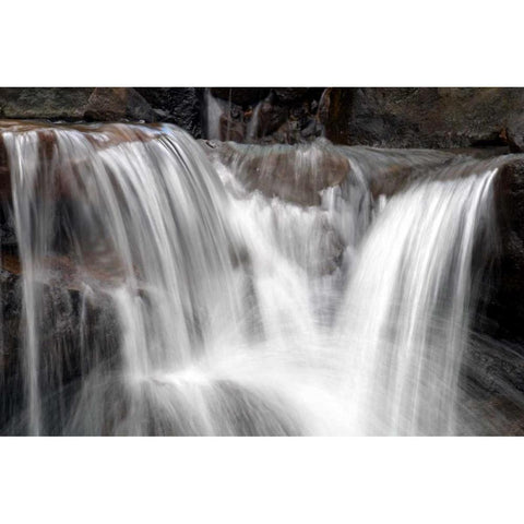 Falling Water II Black Modern Wood Framed Art Print with Double Matting by Taylor, Douglas