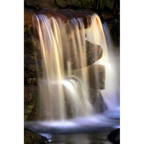 Sunset Waterfall II Gold Ornate Wood Framed Art Print with Double Matting by Taylor, Douglas