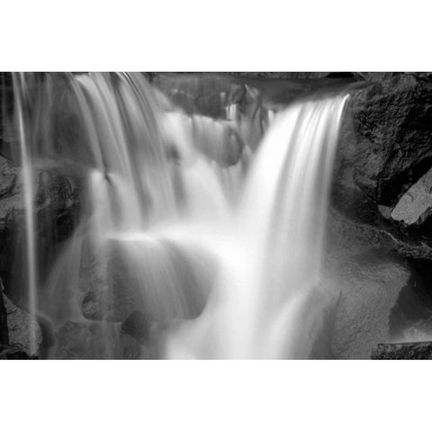 Falling Water I BW Black Modern Wood Framed Art Print with Double Matting by Taylor, Douglas